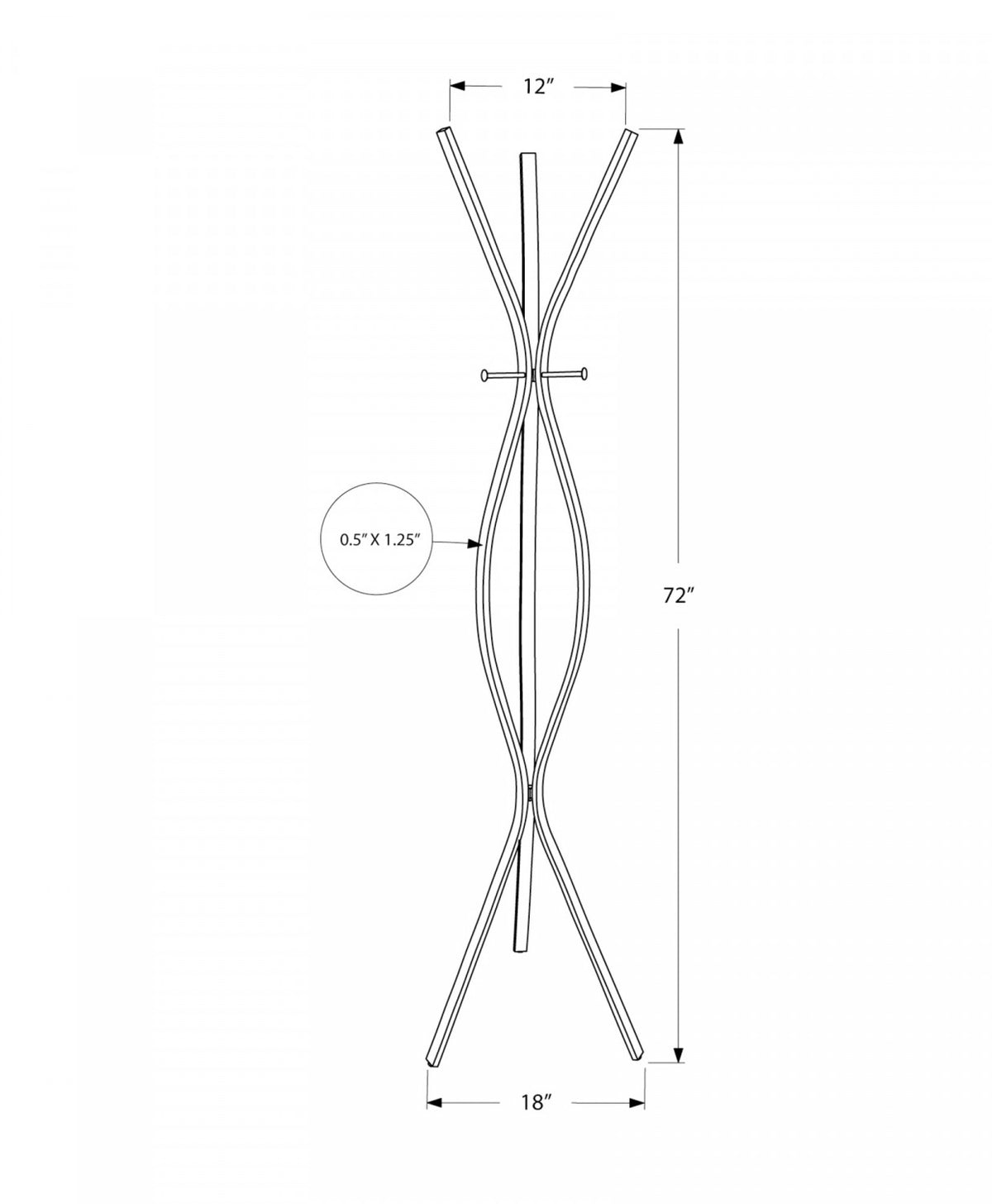 Nale Coat Rack - Silver
