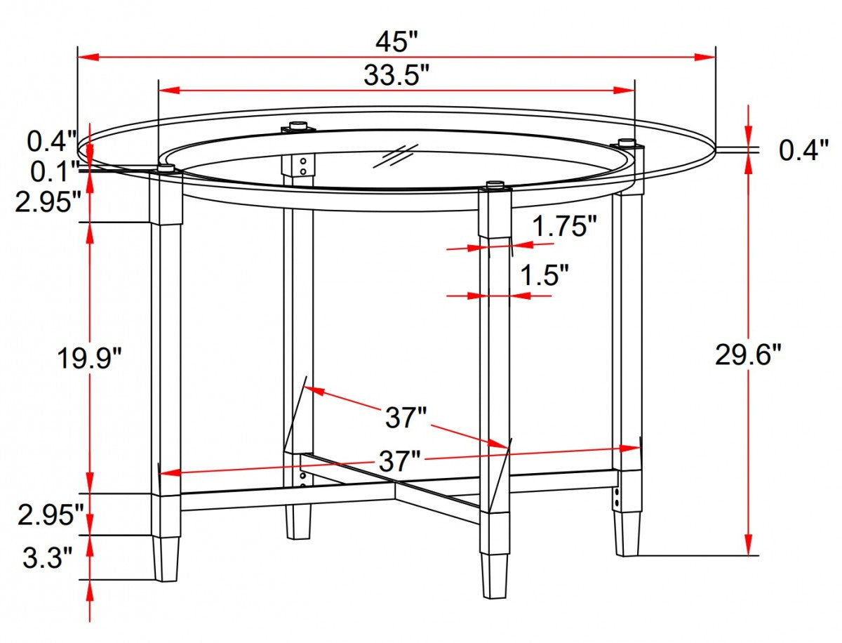 Carha Dining Table - Silver