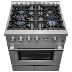 Forno Premium Stainless Steel Kitchen Package with Side-by-Side Refrigerator and Gas Range - FBDL-021-03CAUS