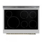 Forno Paolo 36" White Freestanding Electric Range with True Convection (5.44 Cu. Ft.) - FFSEL6011-36WHT