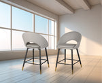 Mila Counter Stool - Grey/Black - Set of Two