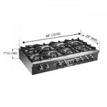 Forno Spezia Stainless Steel 48" Pro-style Gas Cooktop - FCTGS5751-48