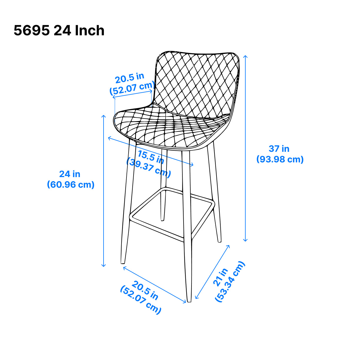 Nya Counter Stool - Brown - Set of Two