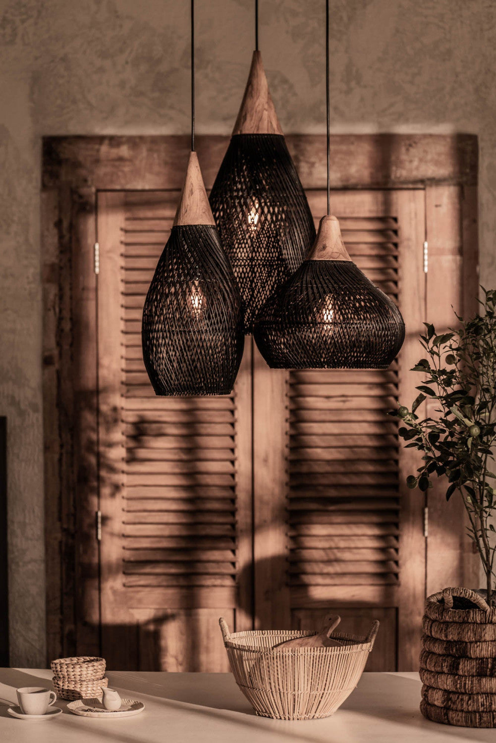 Bayan Horn Pendant Small - Black