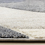 Recycled Polyester Modern Teardrop Area Rug - 5' X 8' - Blue/Grey