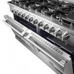 Forno Massimo 60" Stainless Steel Freestanding Double Oven Gas Range with Air Fry (8.64 Cu. Ft.) - FFSGS6239-60