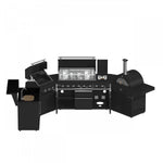 Forno All'Aperto Black Countertop Outdoor Kitchen with 86,600 BTU BBQ, 24" Plancha and 18" Pizza Oven - FODKT2568BLK