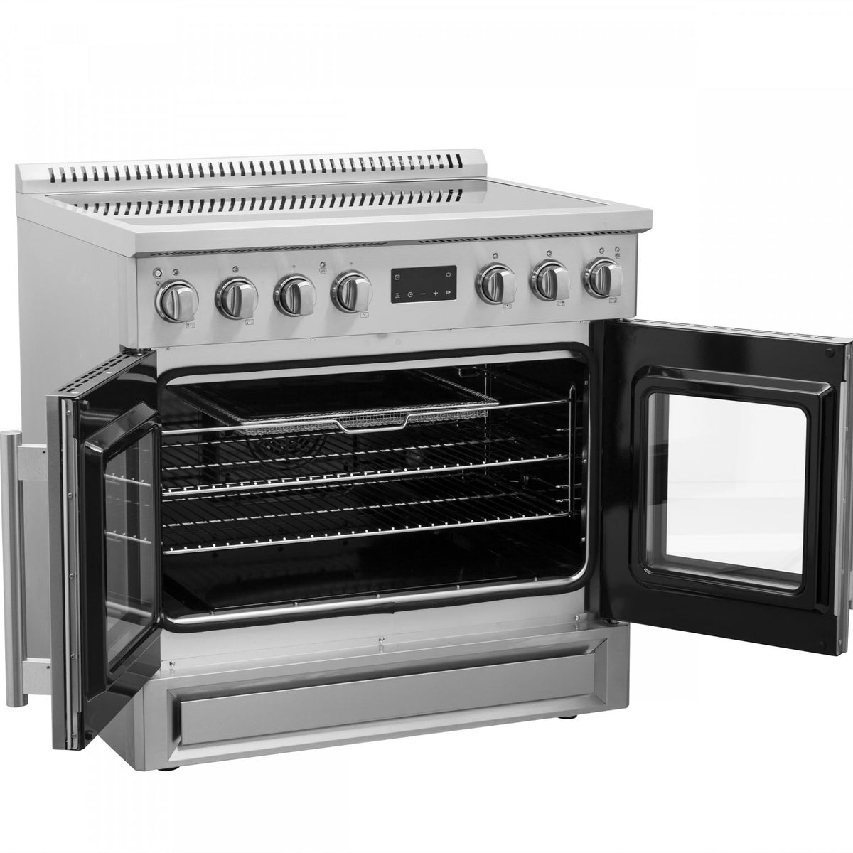 Forno Torino Stainless Steel 36" True Convection Induction Range with Air Fry and Air Sous Vide (5.36 Cu. Ft.) - FFSIN0950-36