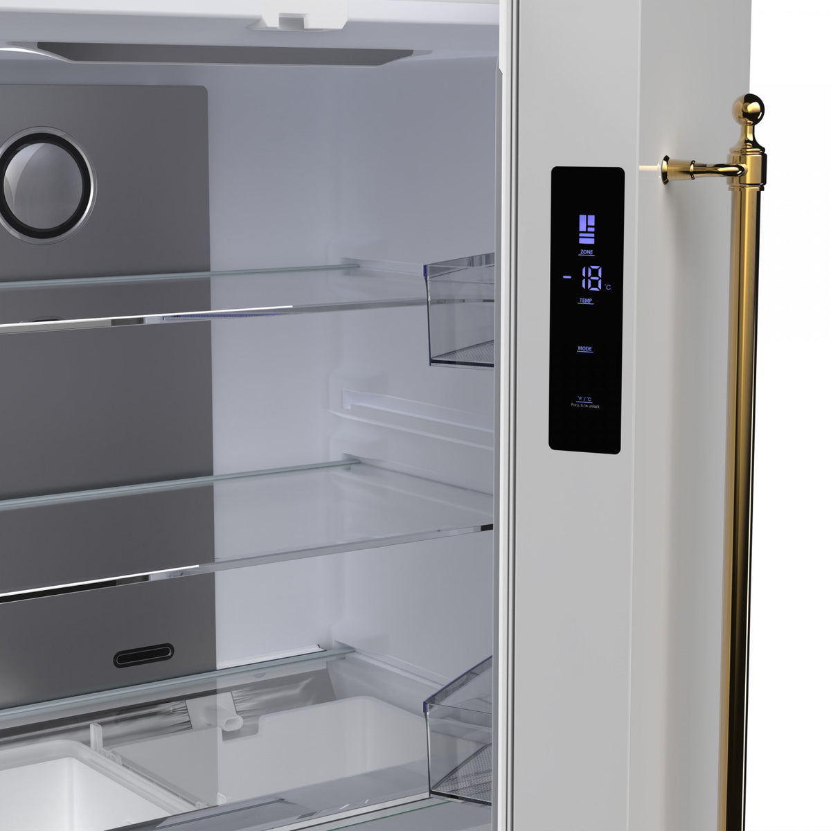 Forno Luigi 33" 18 Cu.Ft. White French Door Refrigerator - FFFFD1791-33WHT