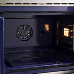 Forno Gallico Stainless Steel 30" French Door Electric Wall Oven with True Convection and Air Fry (3.68 Cu. Ft.) - FBOEL1371-30
