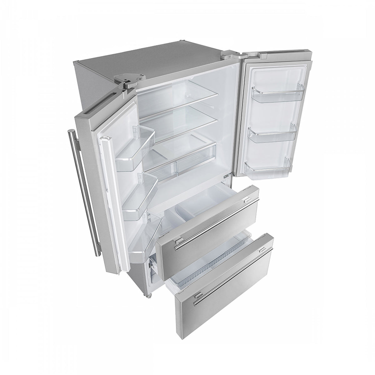 Forno Premium Stainless Steel Kitchen Package with 36" Dual Fuel Range, French Door Refrigerator and Dishwasher - FBDL-004-02CAUS