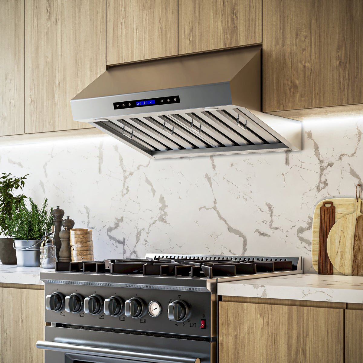Forno Palazzo Stainless Steel 30" 500 CFM Wall Mounted Range Hood - FRHWM5030-30