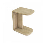Lofva C-shaped Side Table - Light Brown/Beige