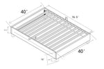 Meyer Twin Platform Bed Base - Grey