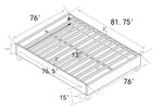 Meyer King Platform Bed Base - Grey