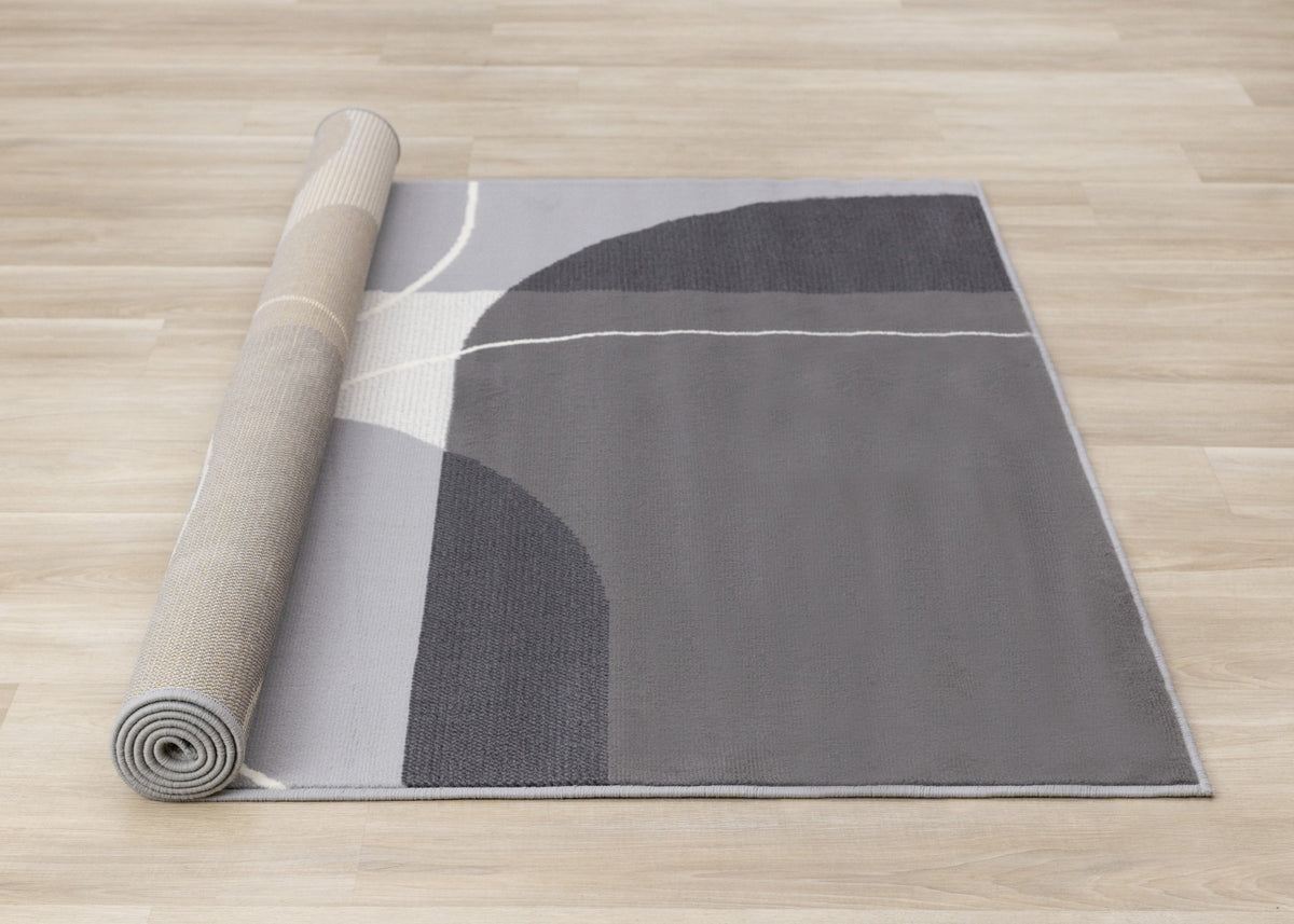 Functional Contemporary Area Rug - 8' X 11' - Grey