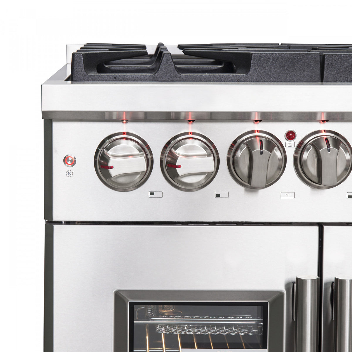 Forno Massimo 30" Stainless Steel French Door Dual Fuel Range with True Convection (4.32 Cu. Ft.) - FFSGS6325-30
