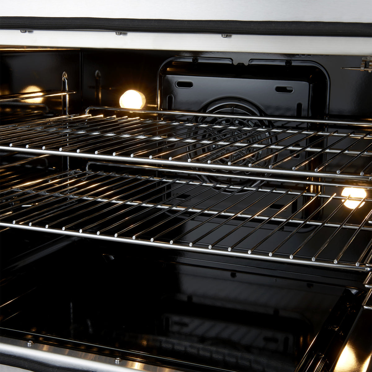 Forno Galiano 30" Black French Door Dual Fuel Range with True Convection (4.32 Cu. Ft.) - FFSGS6356-30BLK