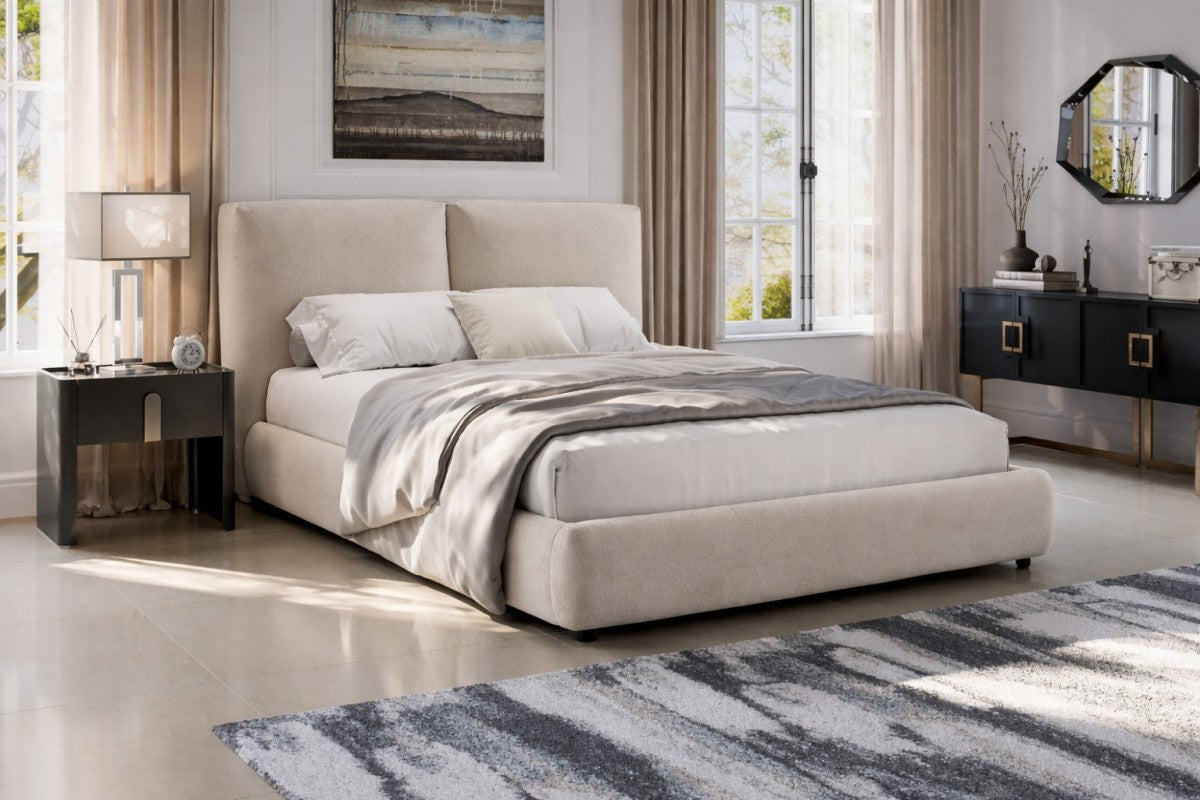 Soleil Queen Bed - Beige