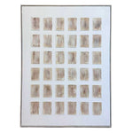 Rustic Charm Textured Geometric Raised Vertical Squares Design Art - Brown, Beige