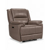 Allie Leather Dual Power Recliner - Mocha