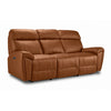 Apollo Leather Dual Power Reclining Sofa - Mocha