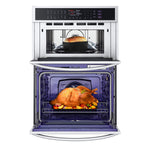 LG Smudge Resistant Stainless Steel Smart Combination Wall Oven with True Convection, InstaView®, Air Fry, Steam Sous Vide (6.4 Cu. Ft) - WCEP6427F