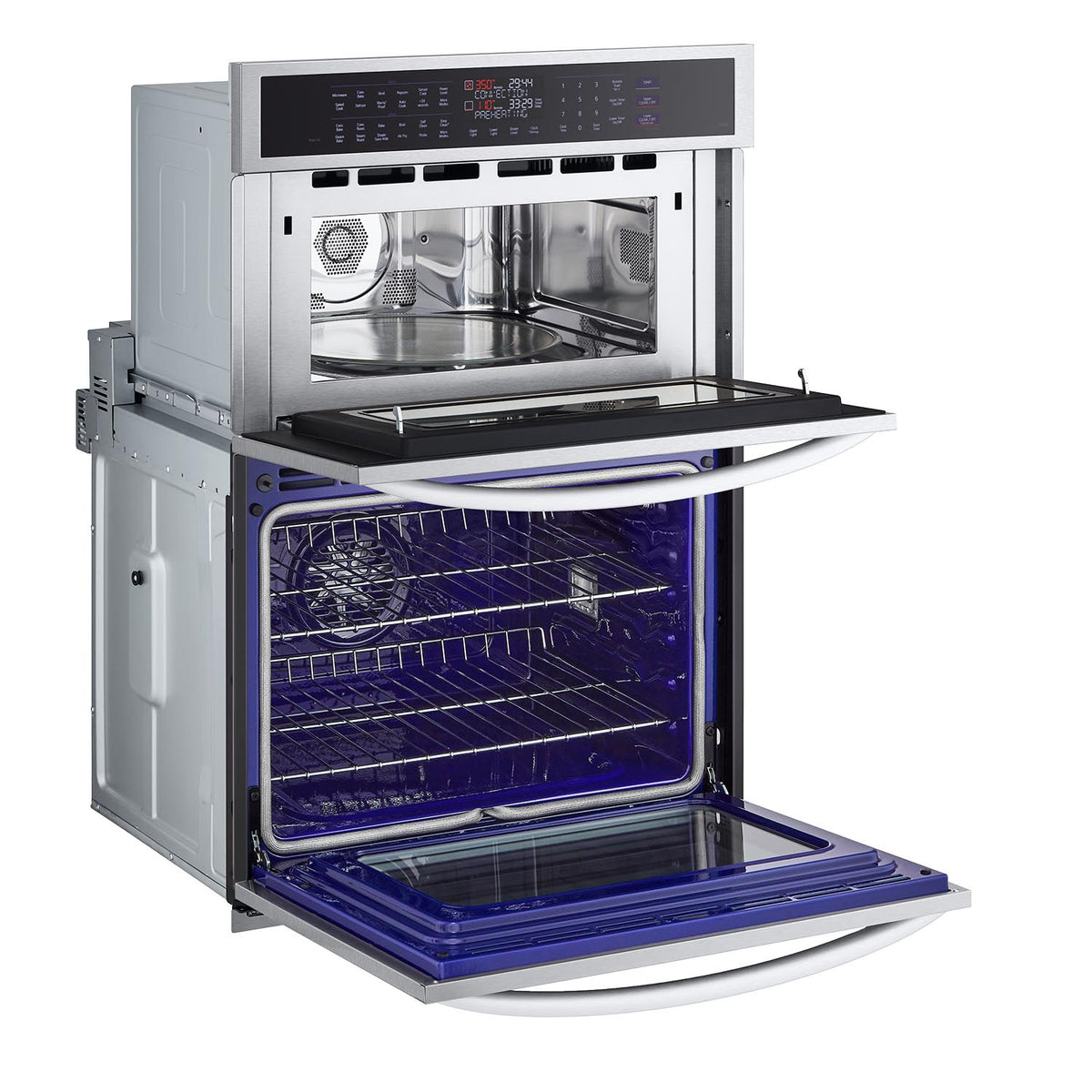 LG Smudge Resistant Stainless Steel Smart Combination Wall Oven with True Convection, InstaView®, Air Fry, Steam Sous Vide (6.4 Cu. Ft) - WCEP6427F