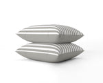 Cotton House Twin Duvet Cover Set - Pewter Stripes
