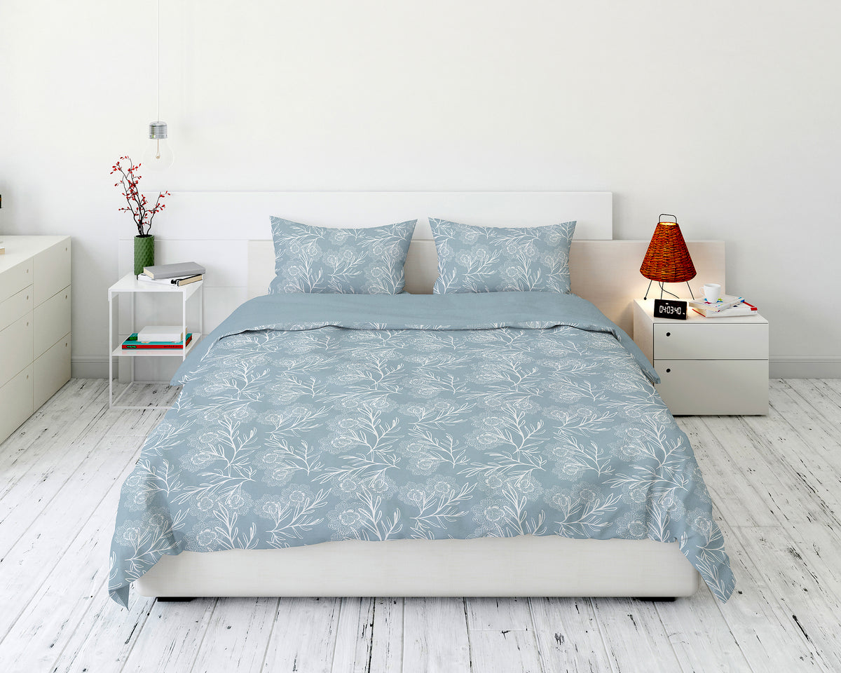 Cotton House 3-Piece Queen Duvet Cover Set - Serene Blooms