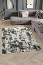 L2 Decor Emojy Area Rug 7' x 10' - Grey, Cream