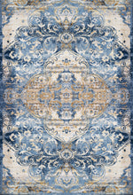 L2 Decor Emojy Area Rug 7' x 10' with Underpad - Blue