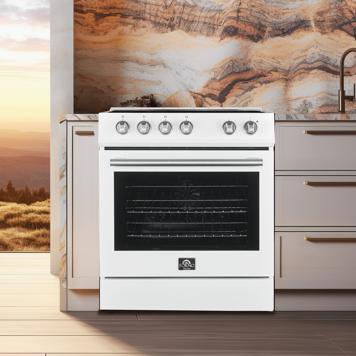 Forno Premium White Kitchen Package with Range and Range Hood - FBDL-002-03CA