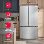 Frigidaire 35.3" 19.9 Cu. Ft. Fingerprint Resistant Stainless Steel Look Counter-Depth French Door Refrigerator - FRFG2011AV--