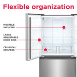 Frigidaire 35.3" 19.9 Cu. Ft. Fingerprint Resistant Stainless Steel Look Counter-Depth French Door Refrigerator - FRFG2011AV--
