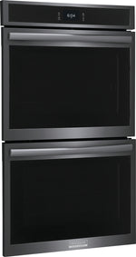 Frigidaire Gallery Smudge-Proof Black Stainless Steel 30" Double Wall Oven with Total Convection (10.6 Cu. Ft) - GCWD3067AD