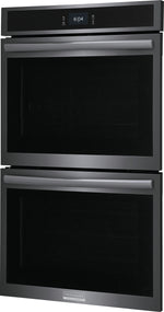 Frigidaire Gallery Smudge-Proof Black Stainless Steel 30" Double Wall Oven with Total Convection (10.6 Cu. Ft) - GCWD3067AD