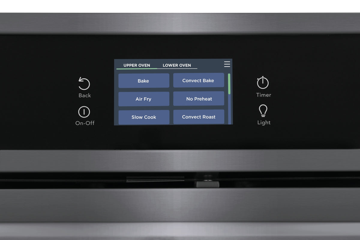 Frigidaire Gallery Smudge-Proof Black Stainless Steel 30" Double Wall Oven with Total Convection (10.6 Cu. Ft) - GCWD3067AD