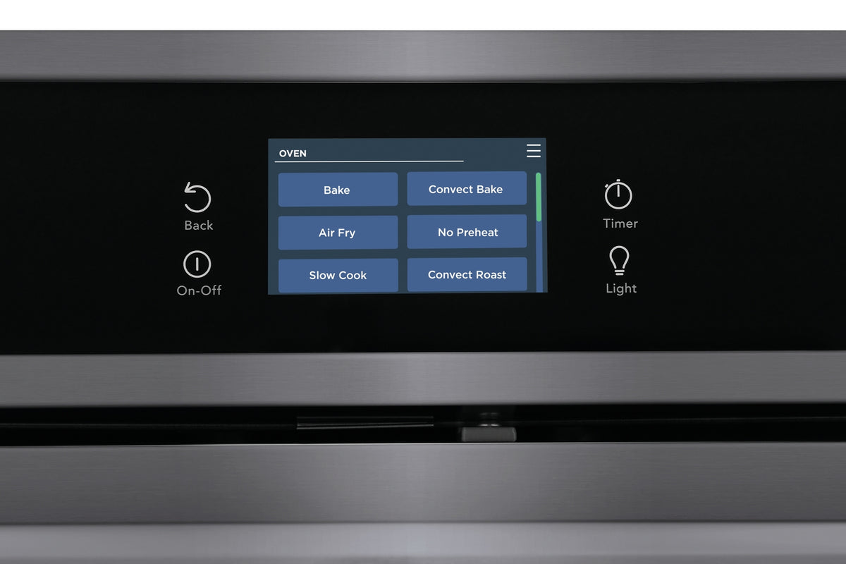 Frigidaire Gallery Smudge-Proof Black Stainless Steel 30" Single Wall Oven with Total Convection (5.3 Cu. Ft) - GCWS3067AD