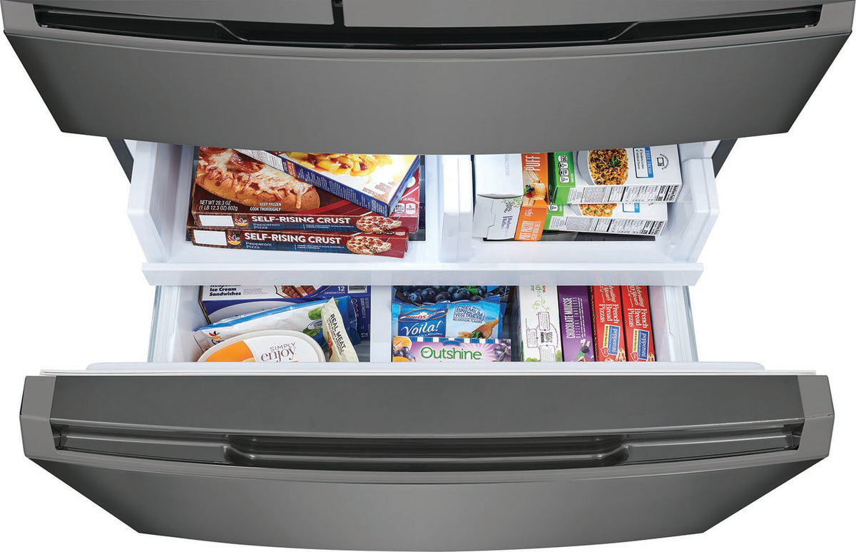 Frigidaire Gallery 36" 21.5 Cu. Ft. Smudge-Proof® Black Stainless Steel Counter-Depth 4-Door French Door Refrigerator - GRMC2273CD
