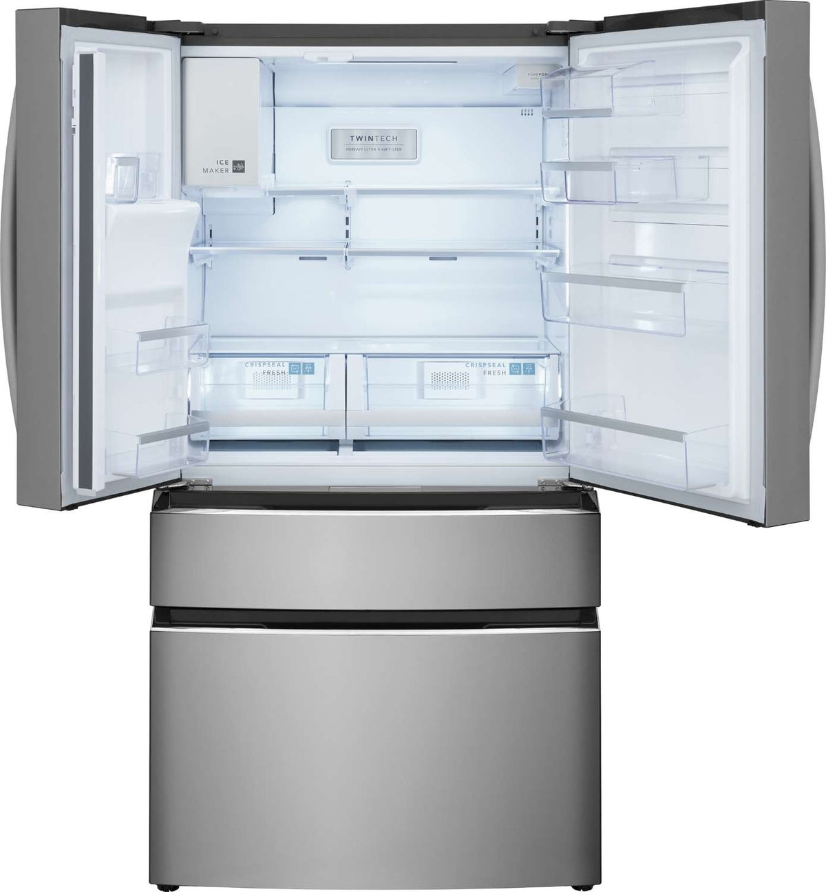 Frigidaire Gallery 36" 26.3 Cu. Ft. Smudge-Proof® Stainless Steel 4-Door French Door Refrigerator - GRMS2773AF