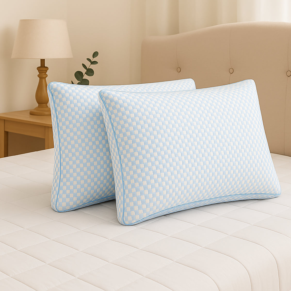 Cotton House 2 Pack Gusseted Cooling King Pillow