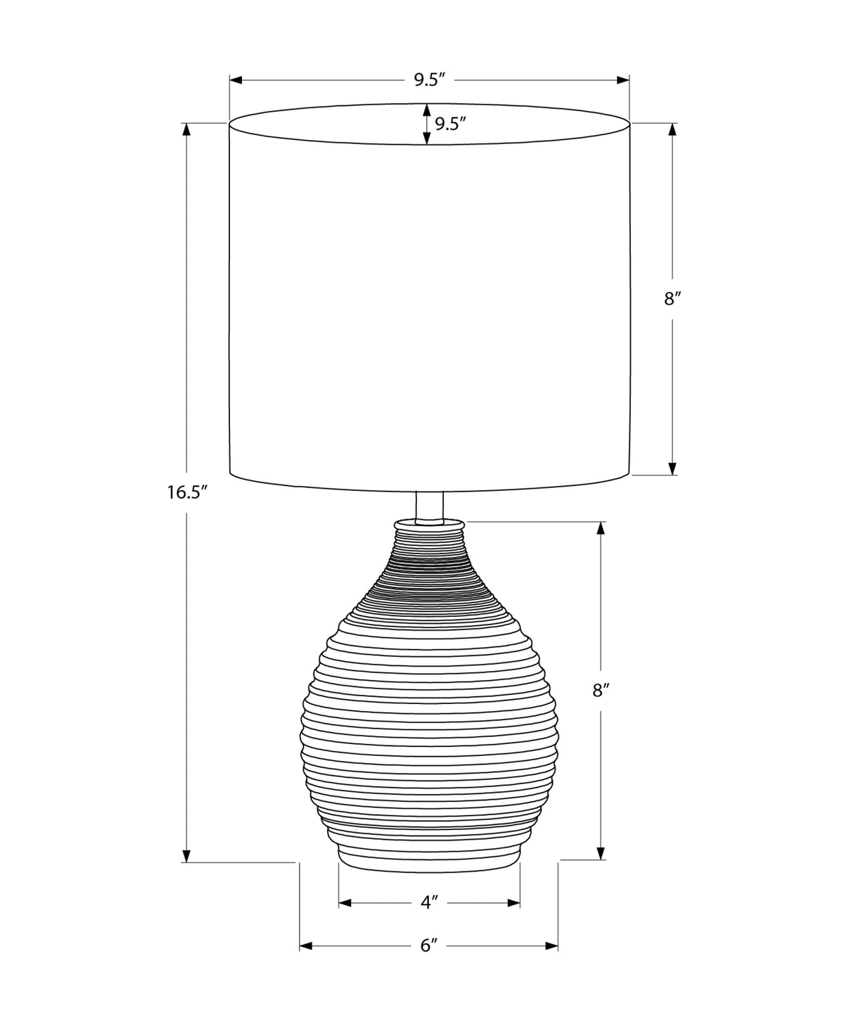 Taro Table Lamp - Brown