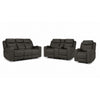 Jackson Leather Power Reclining Sofa, Loveseat and Recliner Set with Heat and Massage - Anthracite