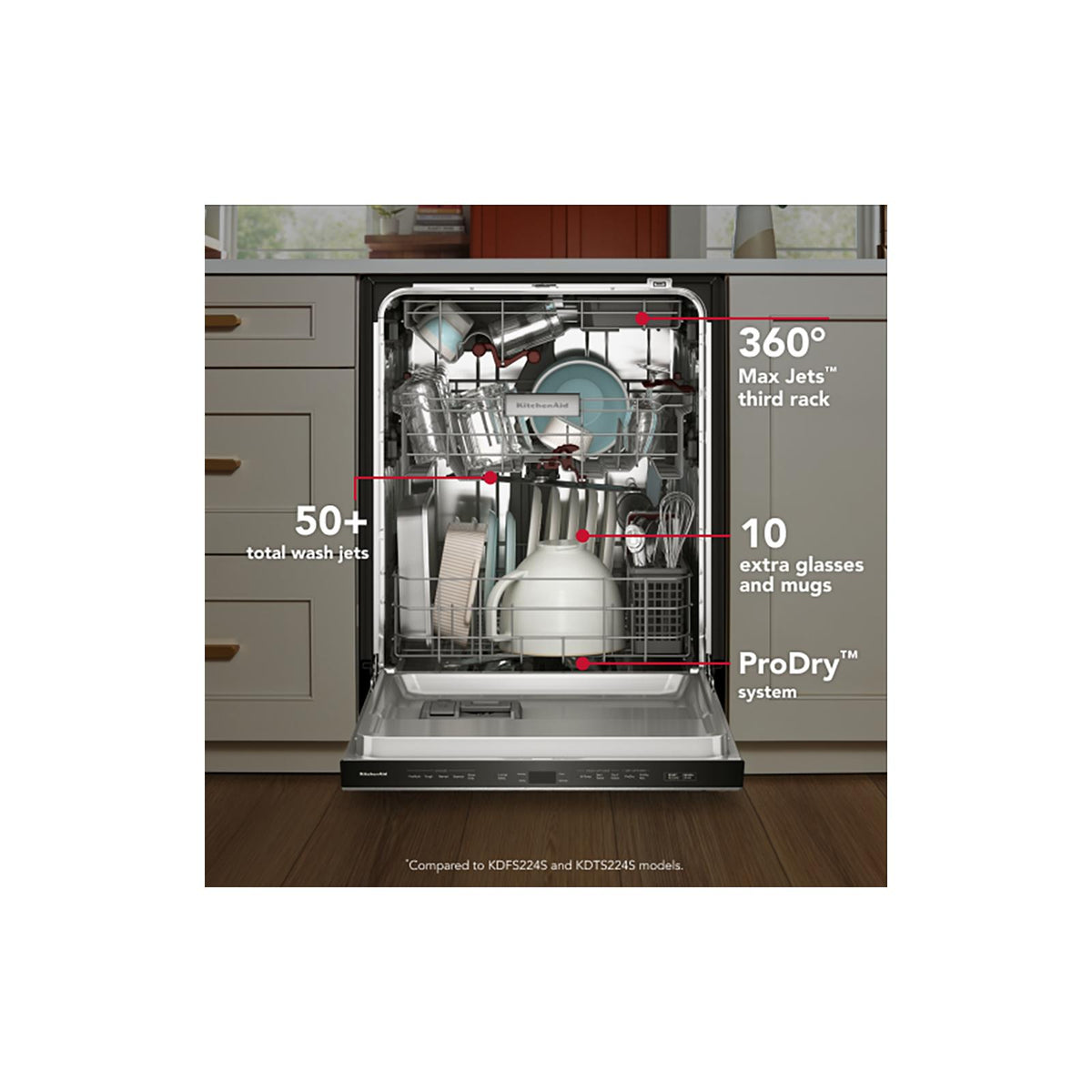 KitchenAid PrintShield Stainless Dishwasher (44 dBA) - KDTS424SPS