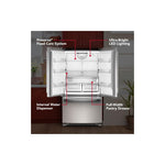 KitchenAid 36" 29.0 Cu. Ft. PrintShield Stainless Steel Standard Depth French Door Refrigerator - KRFF136SPS