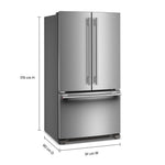 KitchenAid 36" 29.0 Cu. Ft. PrintShield Stainless Steel Standard Depth French Door Refrigerator - KRFF136SPS