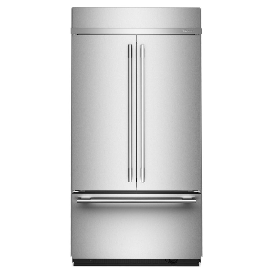 KitchenAid 42" 24.2 Cu. Ft. PrintShield Stainless Steel Built-In French Door Refrigerator - KBFN542SPS