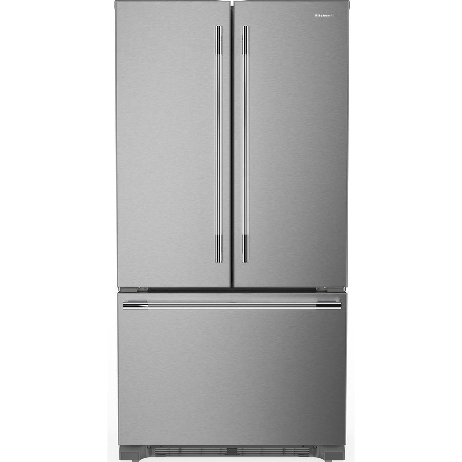 KitchenAid 36" 22.0 Cu. Ft. PrintShield Stainless Steel Counter-Depth French Door Refrigerator - KRFC136TPS
