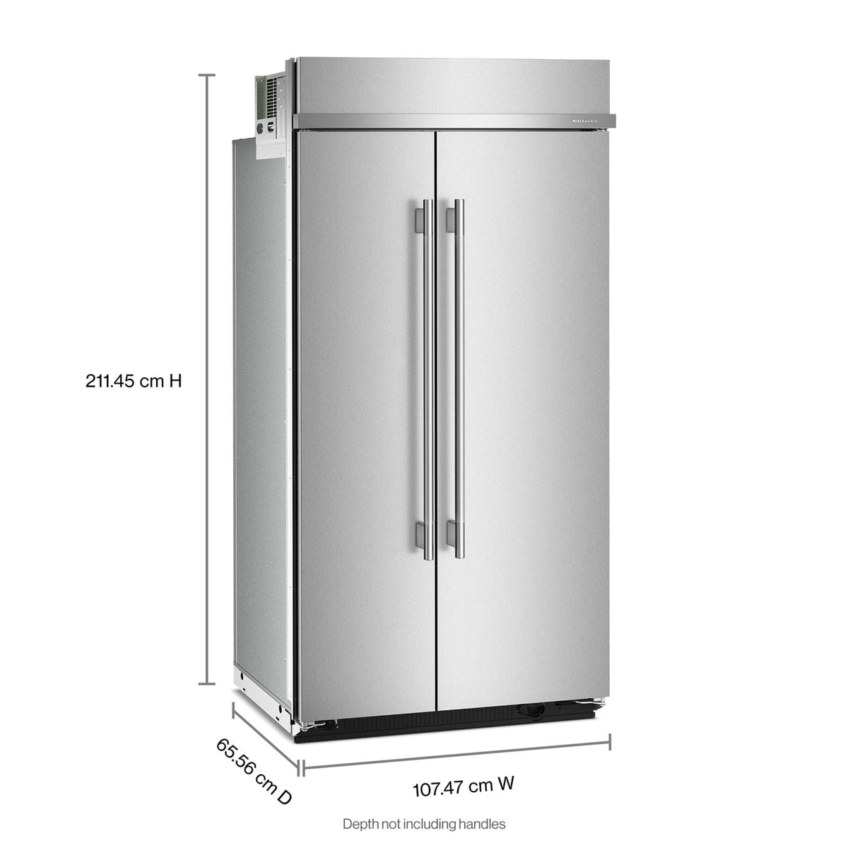 KitchenAid 42" 26.0 Cu. Ft. PrintShield Stainless Steel Built-In Side-by-Side Refrigerator - KBSN742SPS
